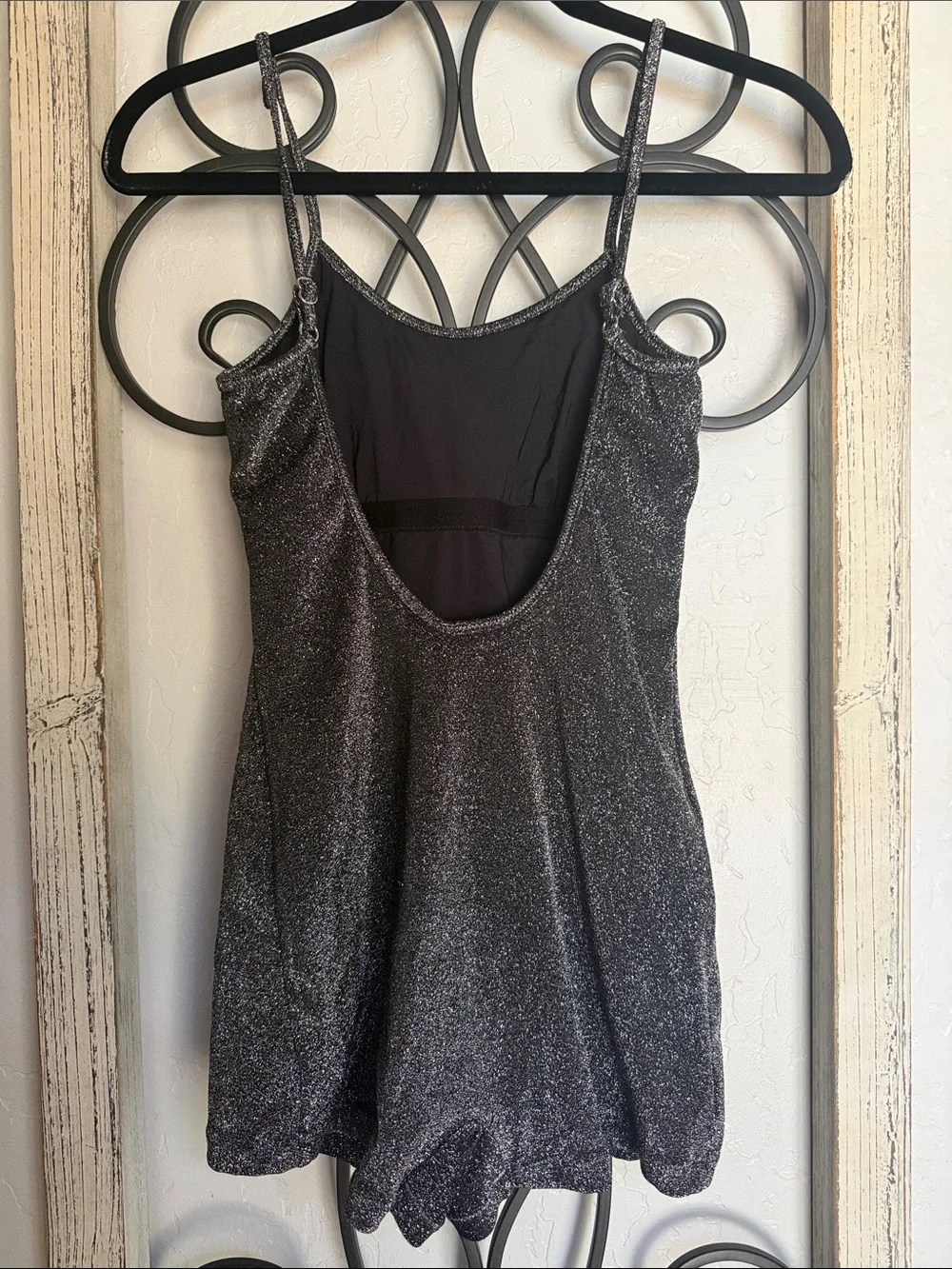 FP Movement by Free People Metallic Black One-Piece Swim Romper